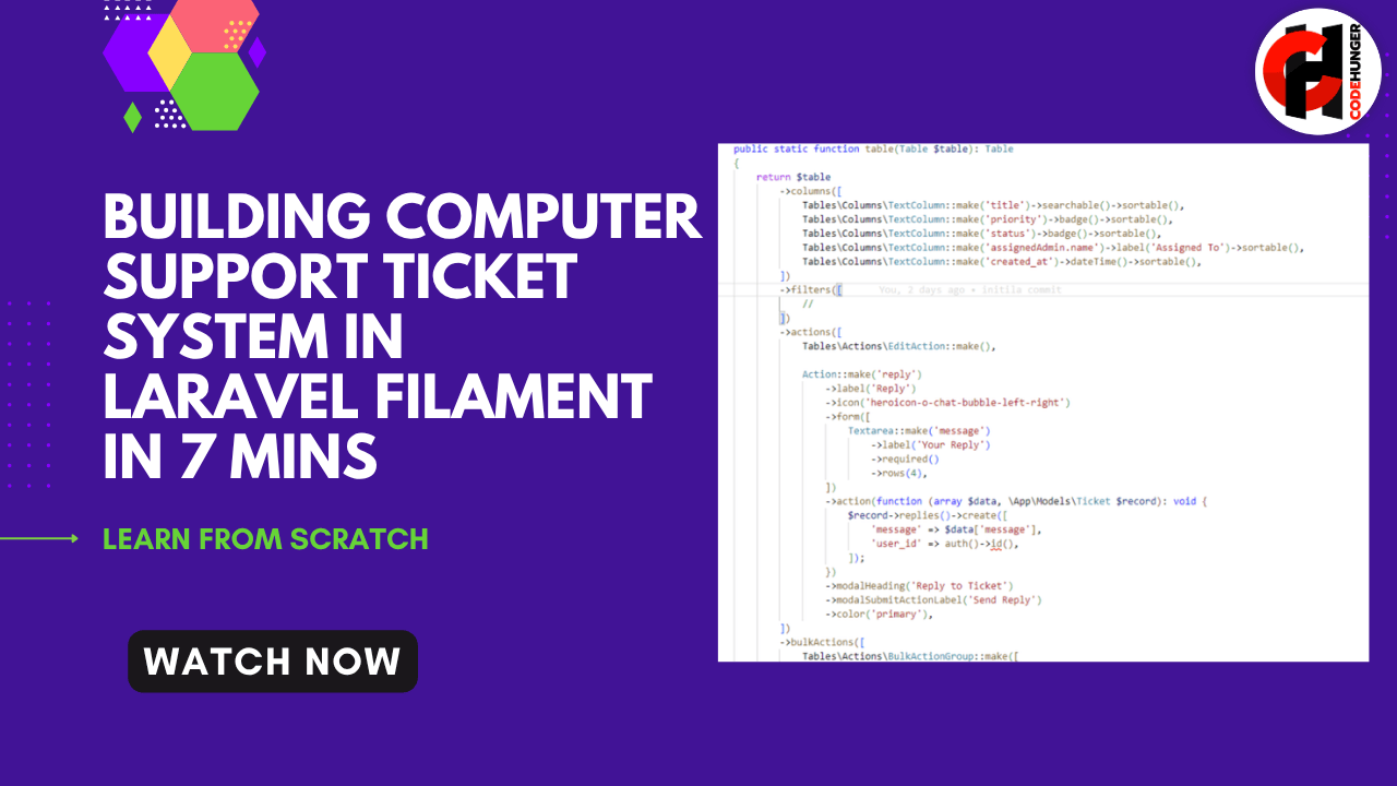 Build a Complete Support Ticket System in Laravel Filament