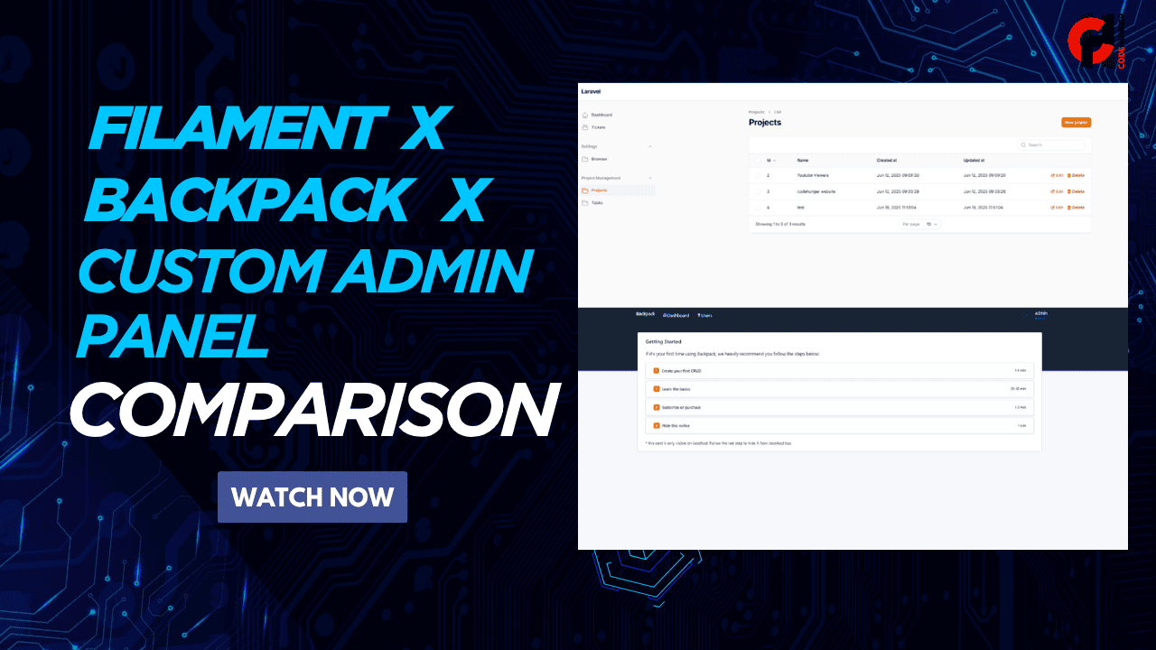 Laravel Admin Panel Showdown 2025: Backpack vs Filament — Which One Should You Choose?