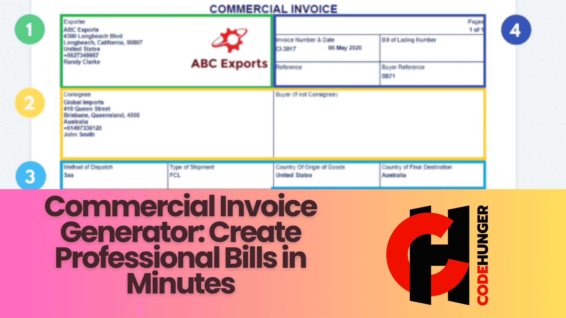 Commercial Invoice Generator: Create Professional Bills in Minutes