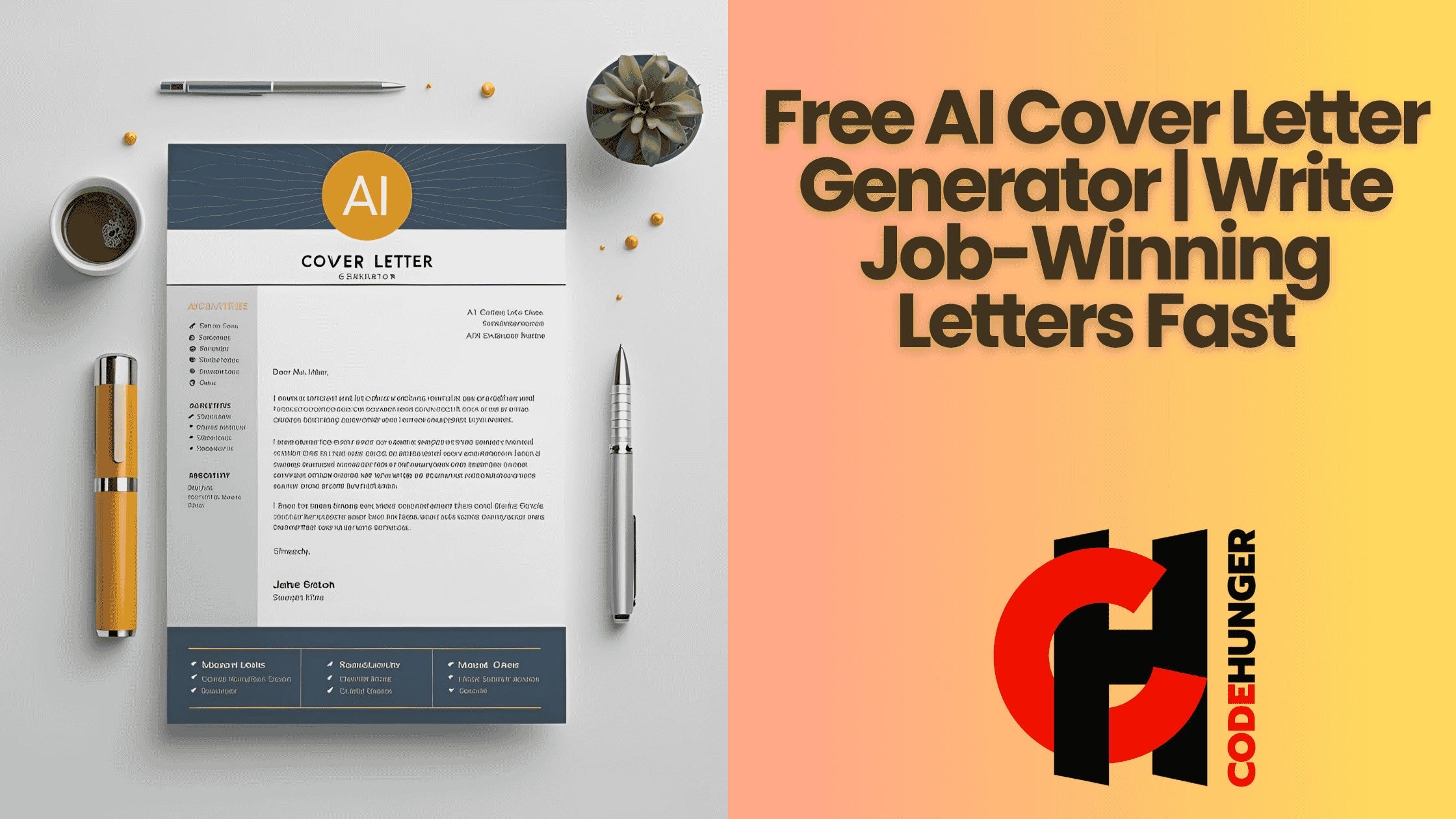 Free AI Cover Letter Generator | Write Job-Winning Letters Fast