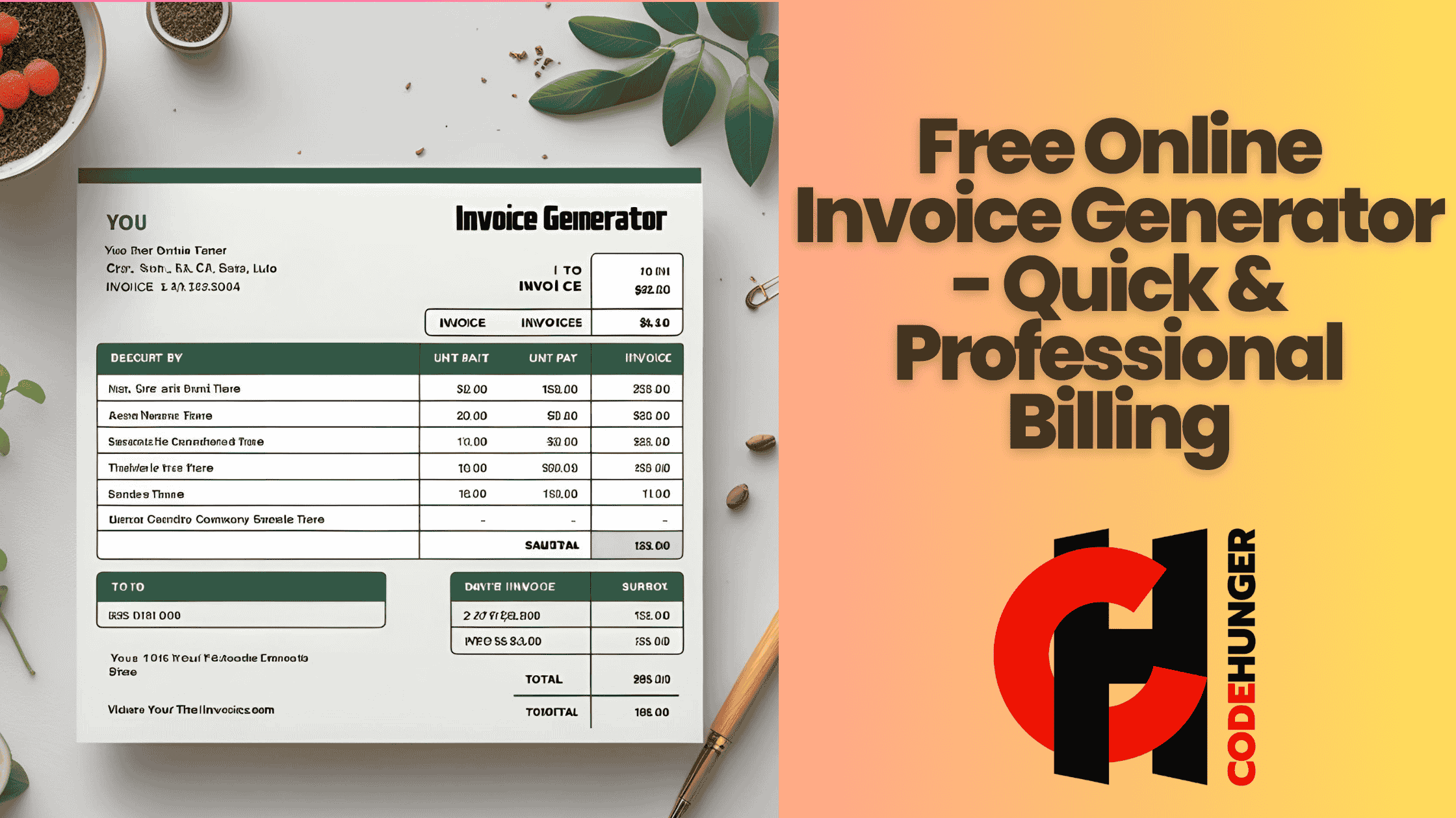 Free Online Invoice Generator - Quick & Professional Billing